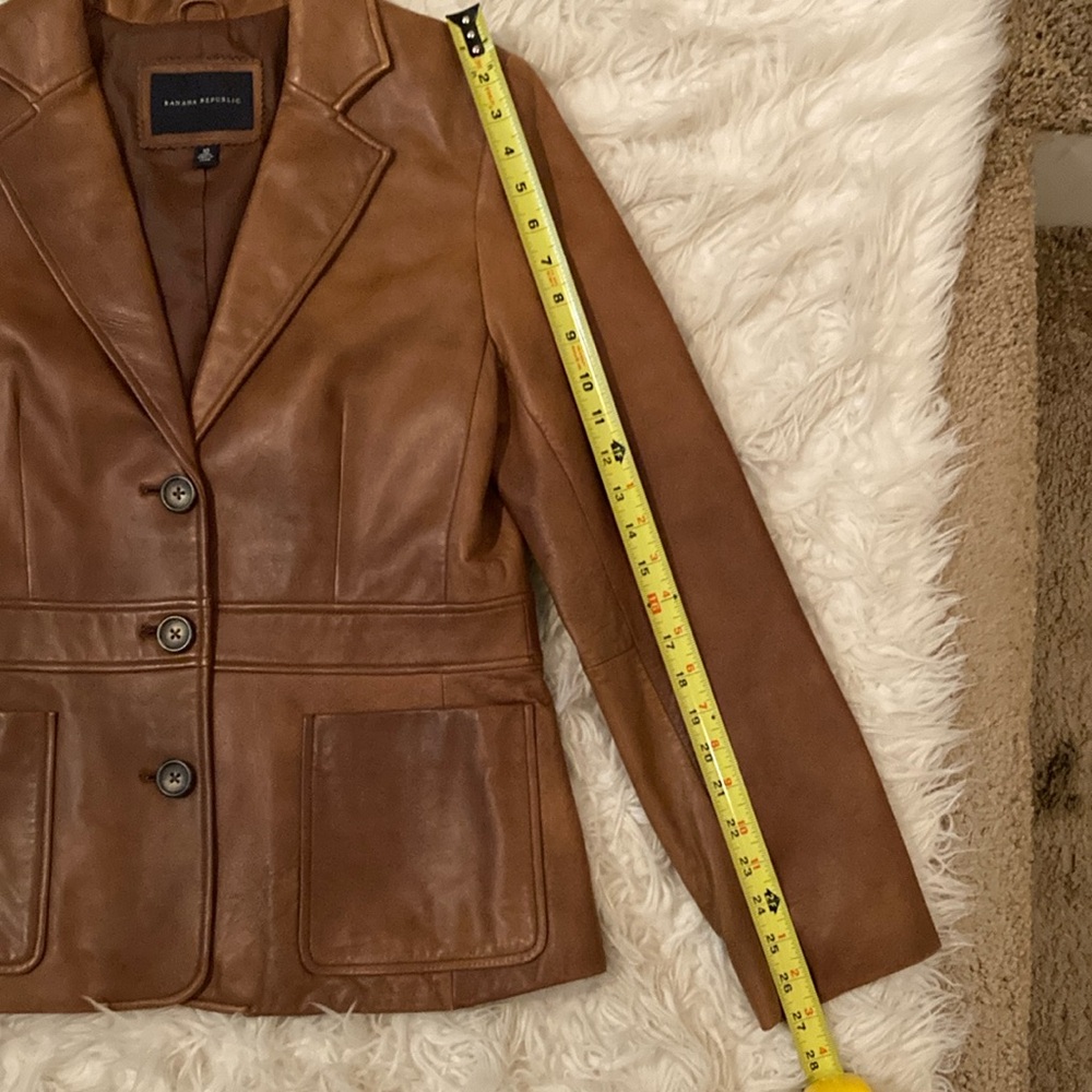 Banana Republic Brown Glove Leather Jacket. - Picture 10 of 13
